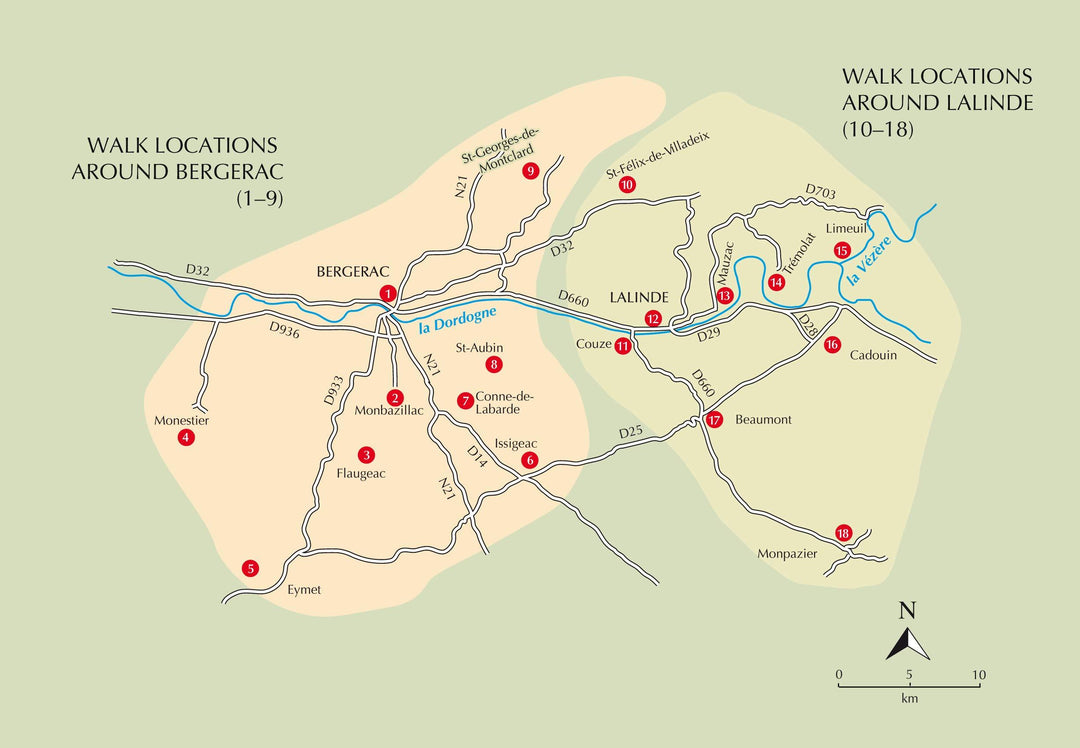 Guide de randonnées (en anglais) - Dordogne : 35 walking routes - Bergerac/Lalinde/Sarlat/Souillac | Cicerone guide de randonnée Cicerone 