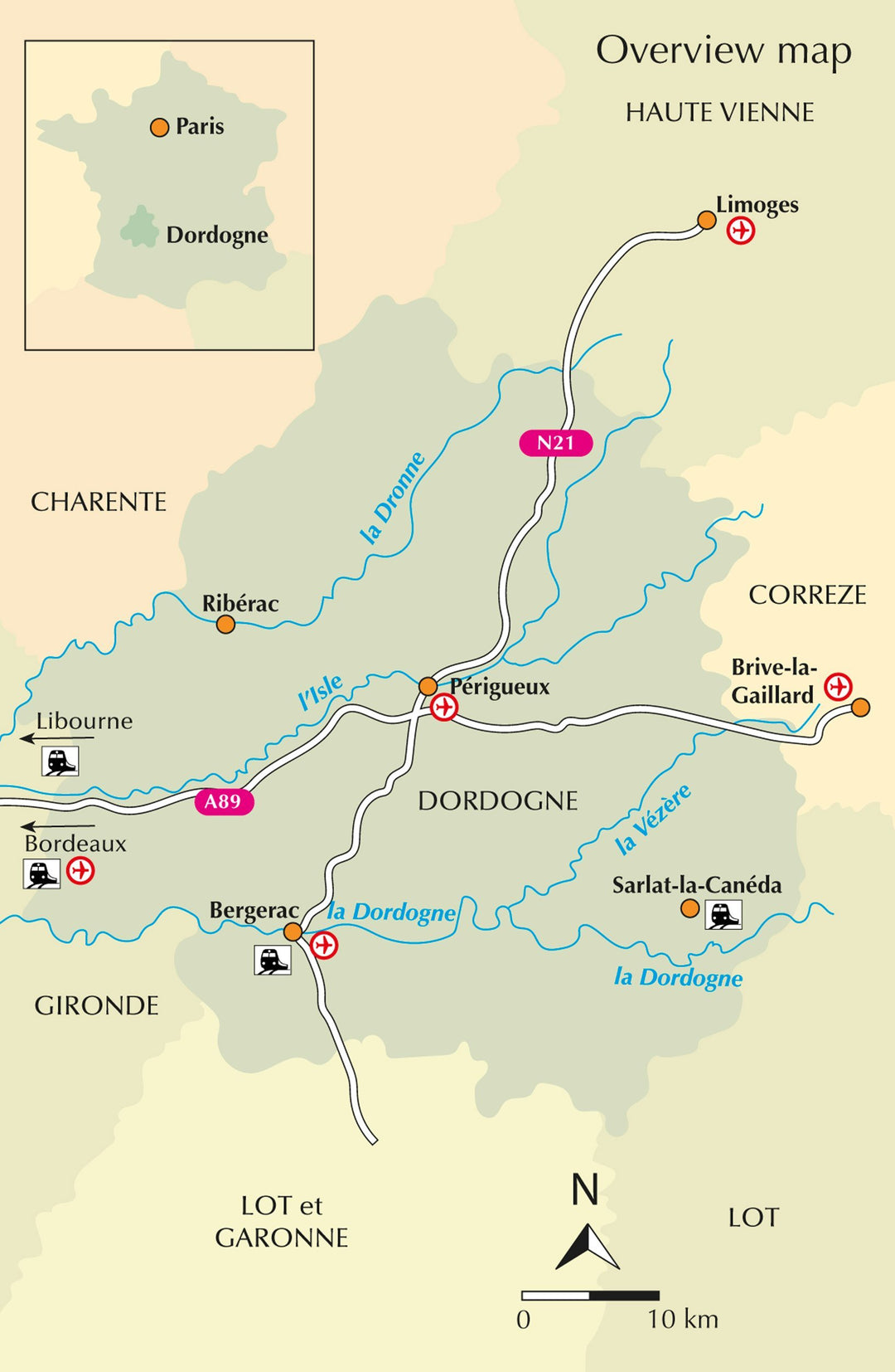 Guide de randonnées (en anglais) - Dordogne : 35 walking routes - Bergerac/Lalinde/Sarlat/Souillac | Cicerone guide de randonnée Cicerone 