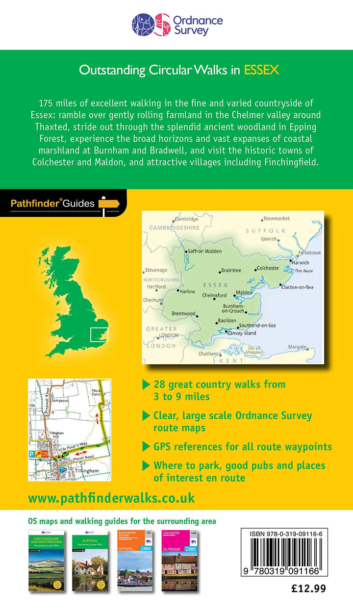 Guide de randonnées (en anglais) - Essex (Angleterre) | Ordnance Survey - Pathfinder guides guide de randonnée Ordnance Survey 