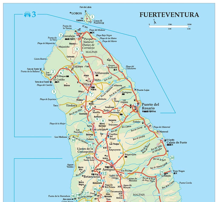 Guide de randonnées (en anglais) - Fuerteventura | Sunflower guide de randonnée Sunflower 