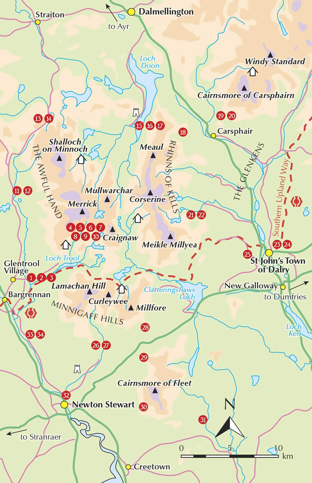 Guide de randonnées (en anglais) - Galloway Hills : 35 wild mountain walks including the Merrick | Cicerone guide de randonnée Cicerone 