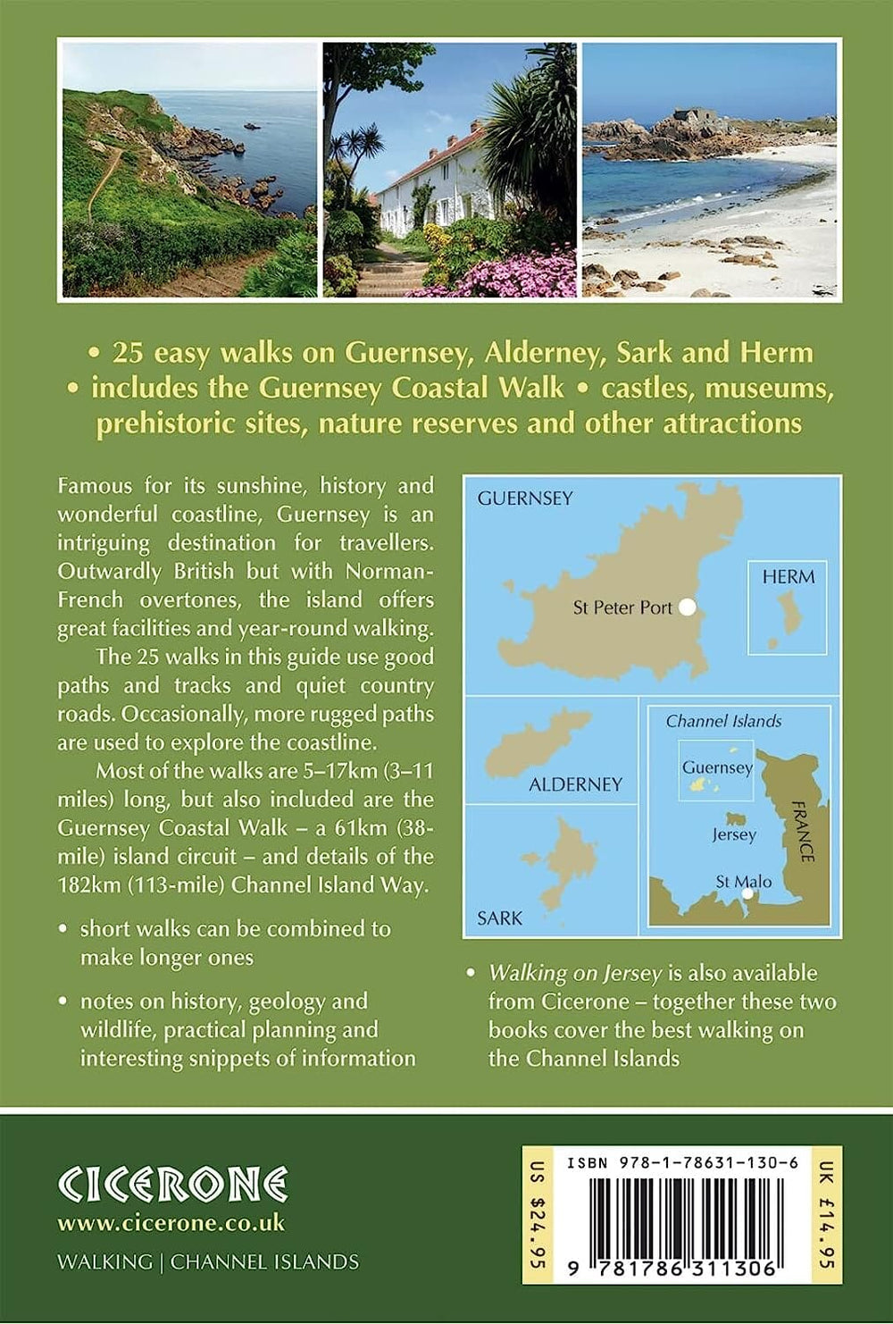 Guide de randonnées (en anglais) - Guernesey | Cicerone guide de randonnée Cicerone 