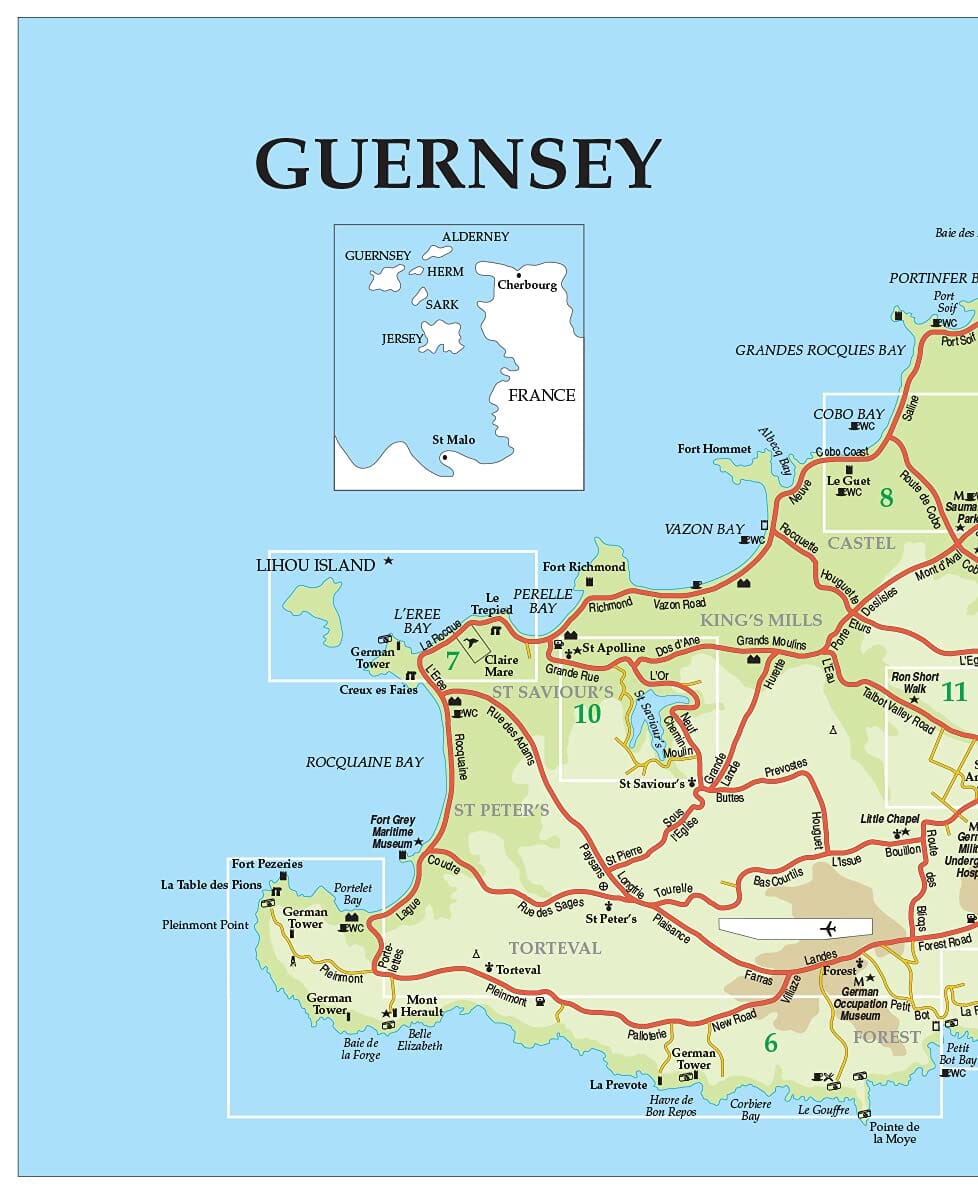 Guide de randonnées (en anglais) - Guernsey with Alderney, Sark & Hem | Sunflower guide petit format Sunflower 