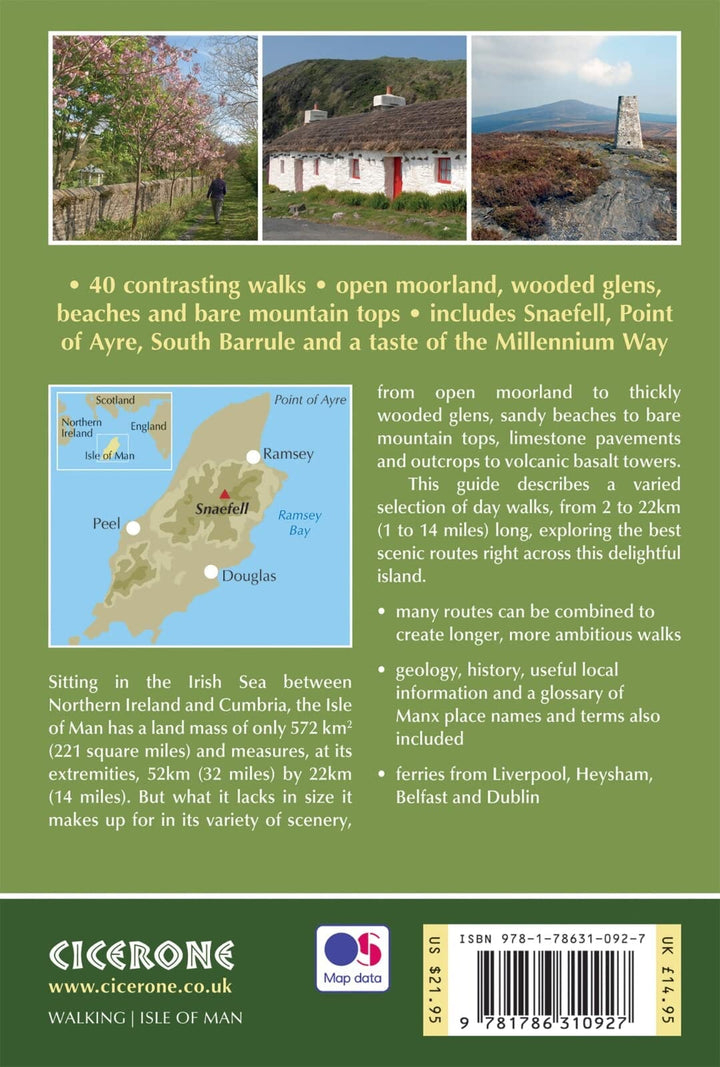 Guide de randonnées (en anglais) - Isle of Man - 40 walks | Cicerone guide petit format Cicerone 