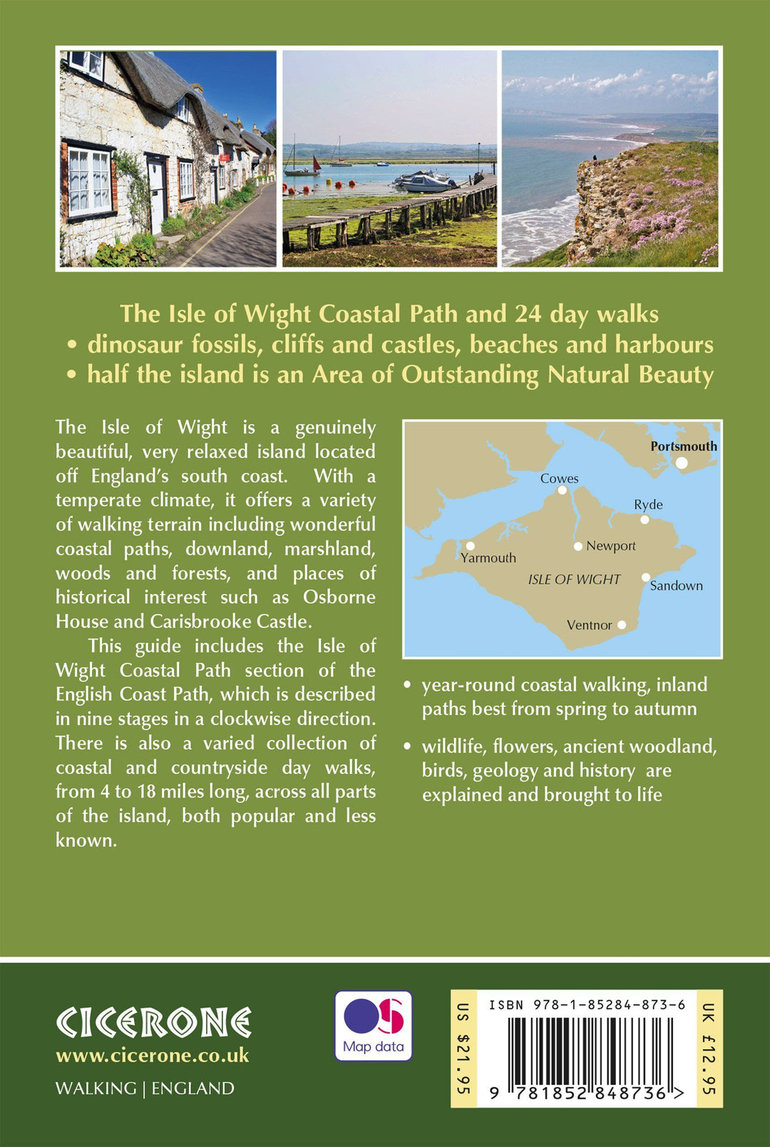 Guide de randonnées (en anglais) - Isle of Wight : 24 coastal & countryside walks | Cicerone guide de randonnée Cicerone 