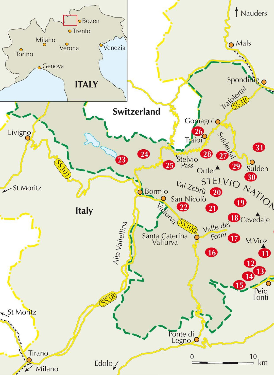 Guide de randonnées (en anglais) - Italy's Stelvio National Park | Cicerone guide de randonnée Cicerone 