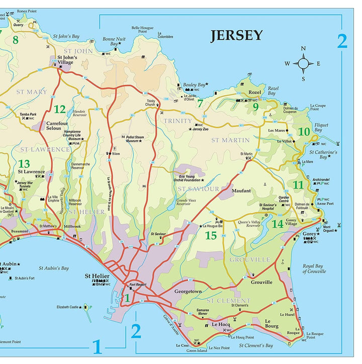 Guide de randonnées (en anglais) - Jersey | Sunflower guide petit format Sunflower 