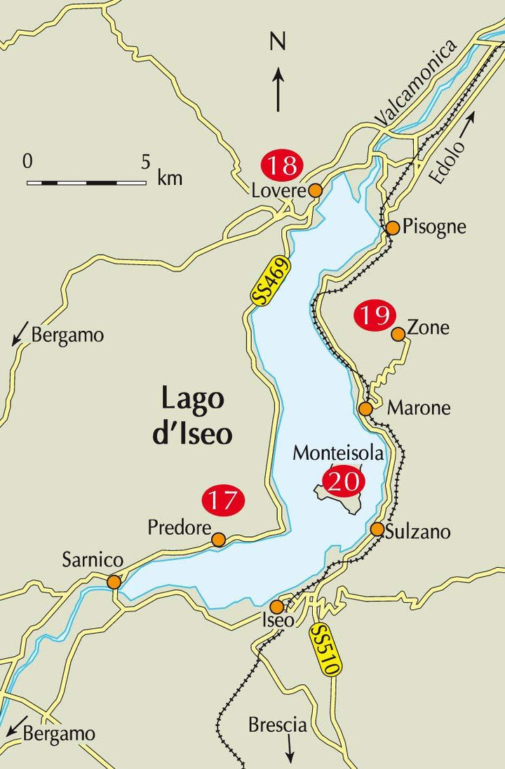 Guide de randonnées (en anglais) - Lacs italiens : Garde, Majeur, Come, Iseo | Cicerone guide de randonnée Cicerone 
