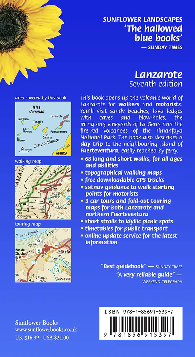 Guide de randonnées (en anglais) - Lanzarote | Sunflower guide de randonnée Sunflower 