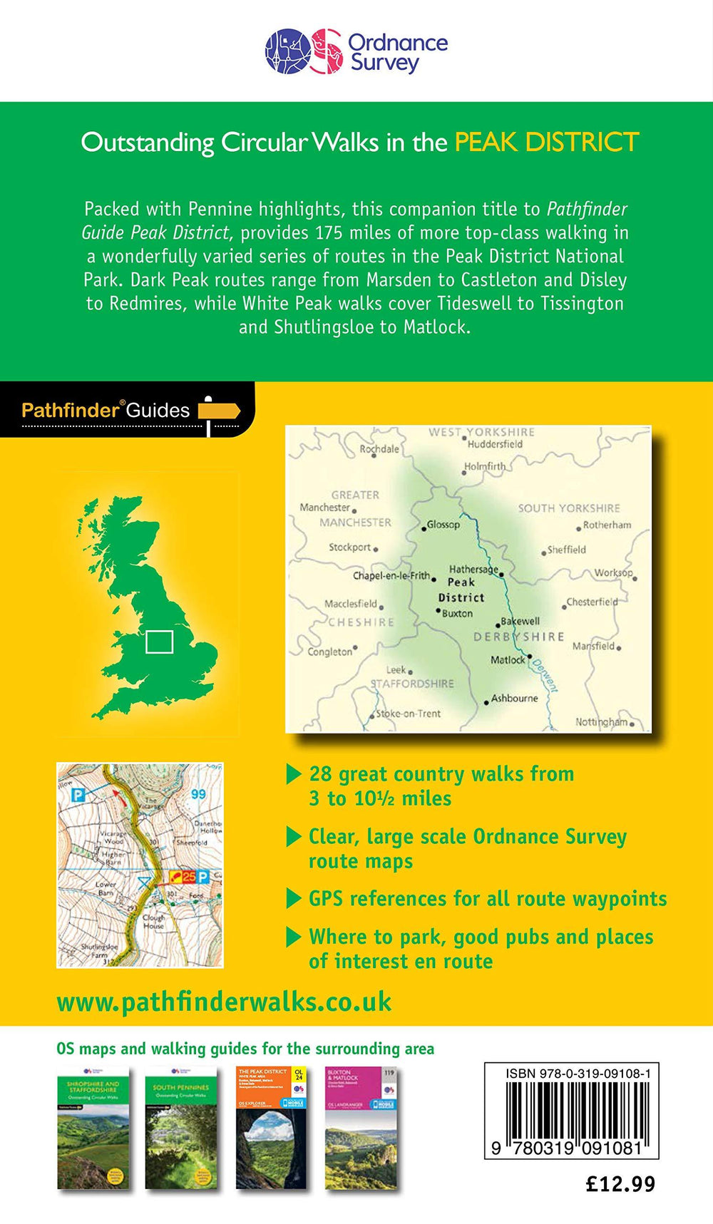 Guide de randonnées (en anglais) - More Peak District (Angleterre) | Ordnance Survey - Pathfinder guides guide de randonnée Ordnance Survey 