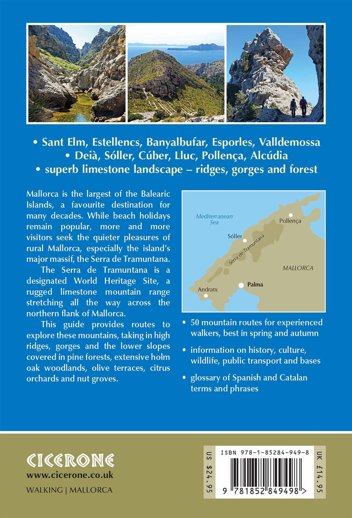 Guide de randonnées (en anglais) - Mountain walking in Mallorca : 50 routes in Mallorca'sTramuntana | Cicerone guide de randonnée Cicerone 