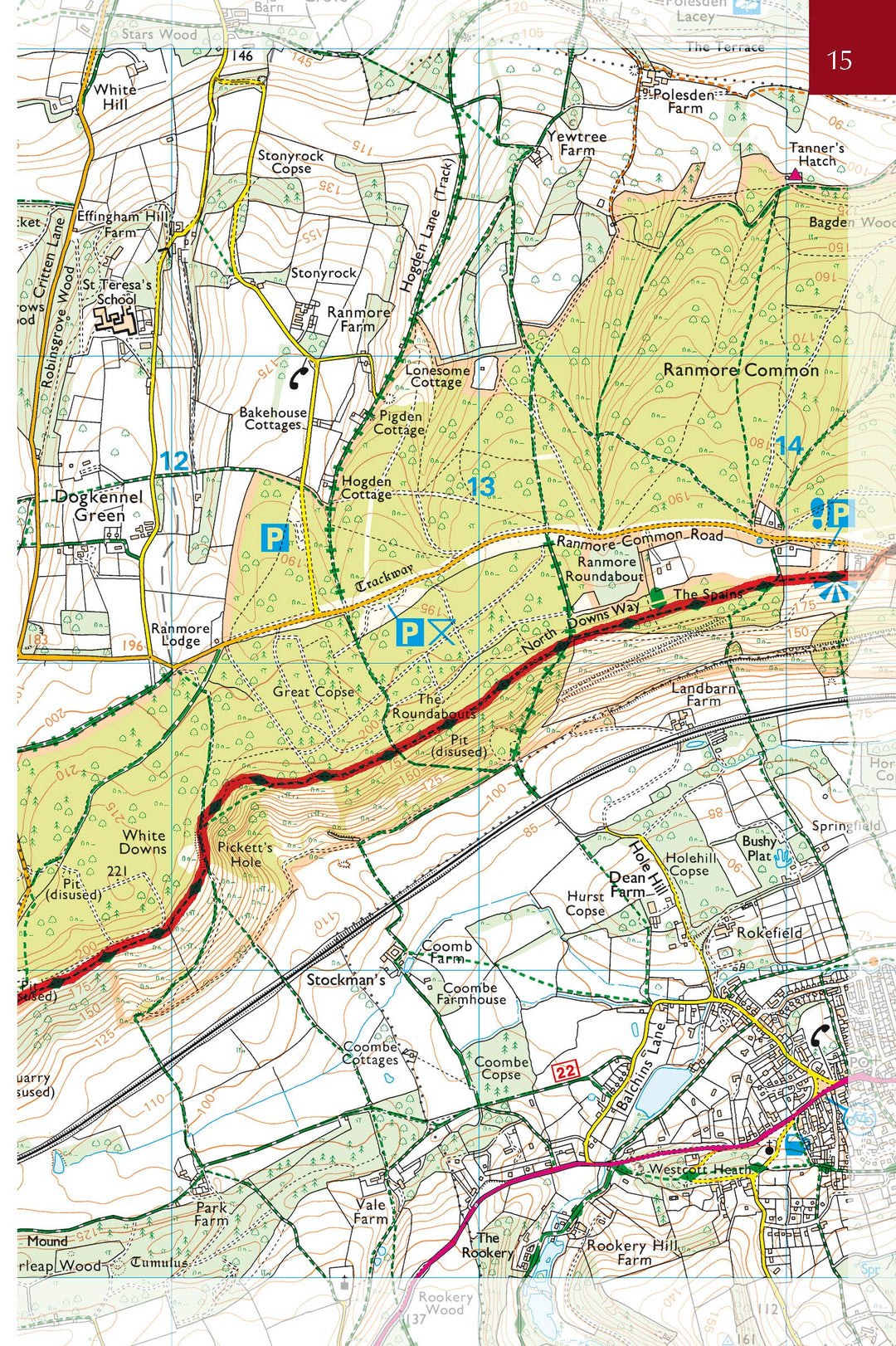 Guide de randonnées (en anglais) - North Downs Way | Cicerone guide de randonnée Cicerone 