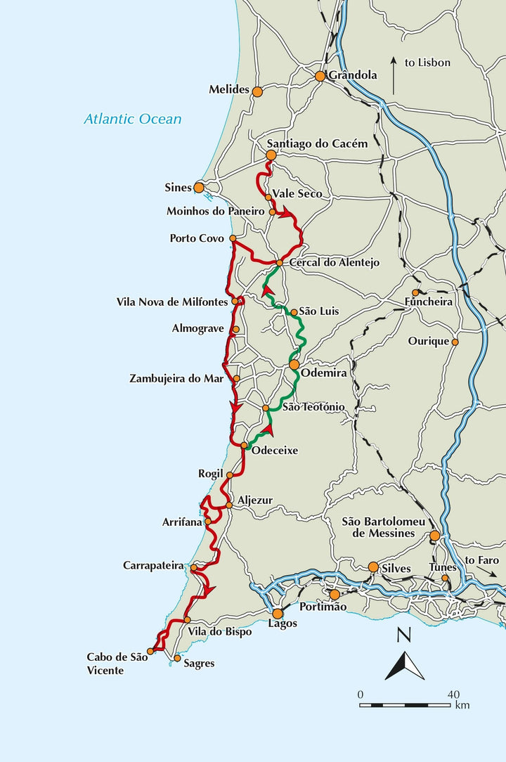 Guide de randonnées (en anglais) - Portugal's Rota Vicentina: Alentejo & Algarve Coastal Route | Cicerone guide petit format Cicerone 