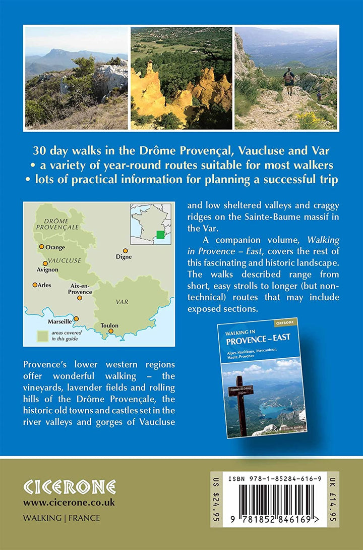 Guide de randonnées (en anglais) - Provence West : walking in Drôme Provençale, Vaucluse, Var | Cicerone guide de randonnée Cicerone 