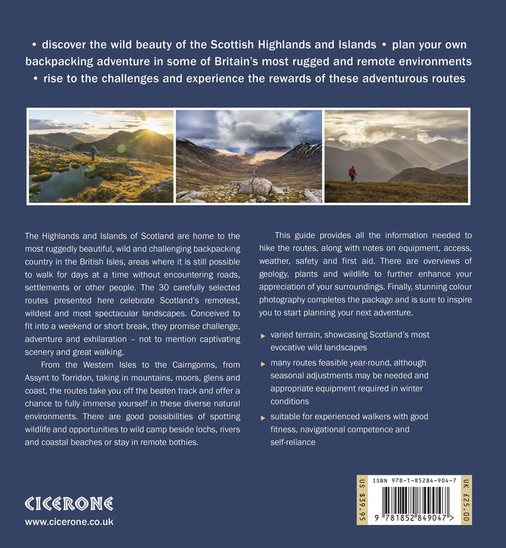 Guide de randonnées (en anglais) - Scottish Highlands & Islands Wild country backpacking | Cicerone guide de randonnée Cicerone 