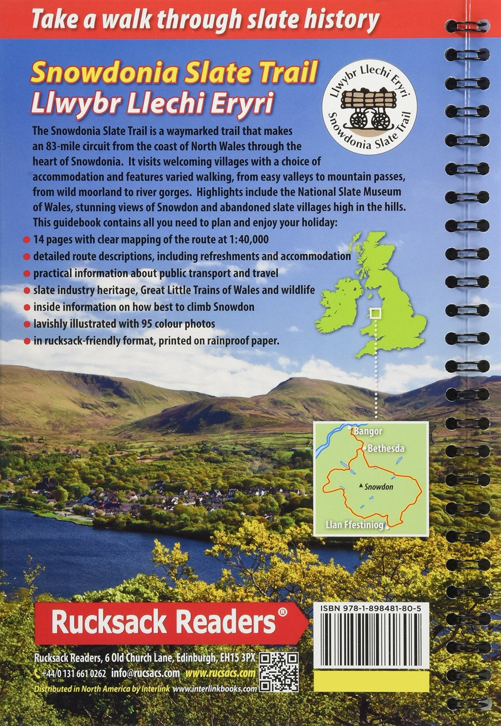 Guide de randonnées (en anglais) - Snowdonia Slate Trail | Rucksack Readers guide de voyage Rucksack Readers 