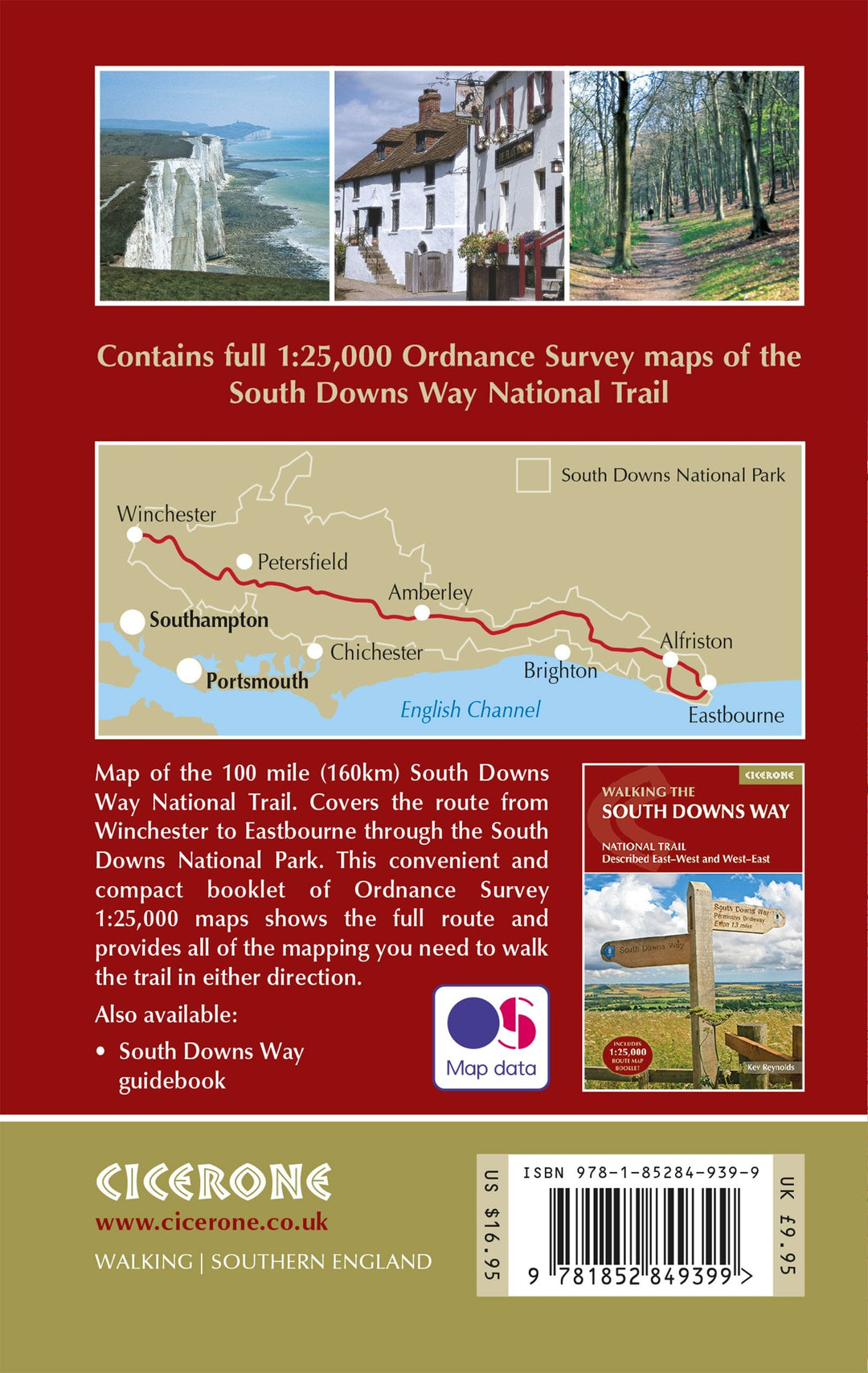 Guide de randonnées (en anglais) - South Downs Way | Cicerone guide de randonnée Cicerone 