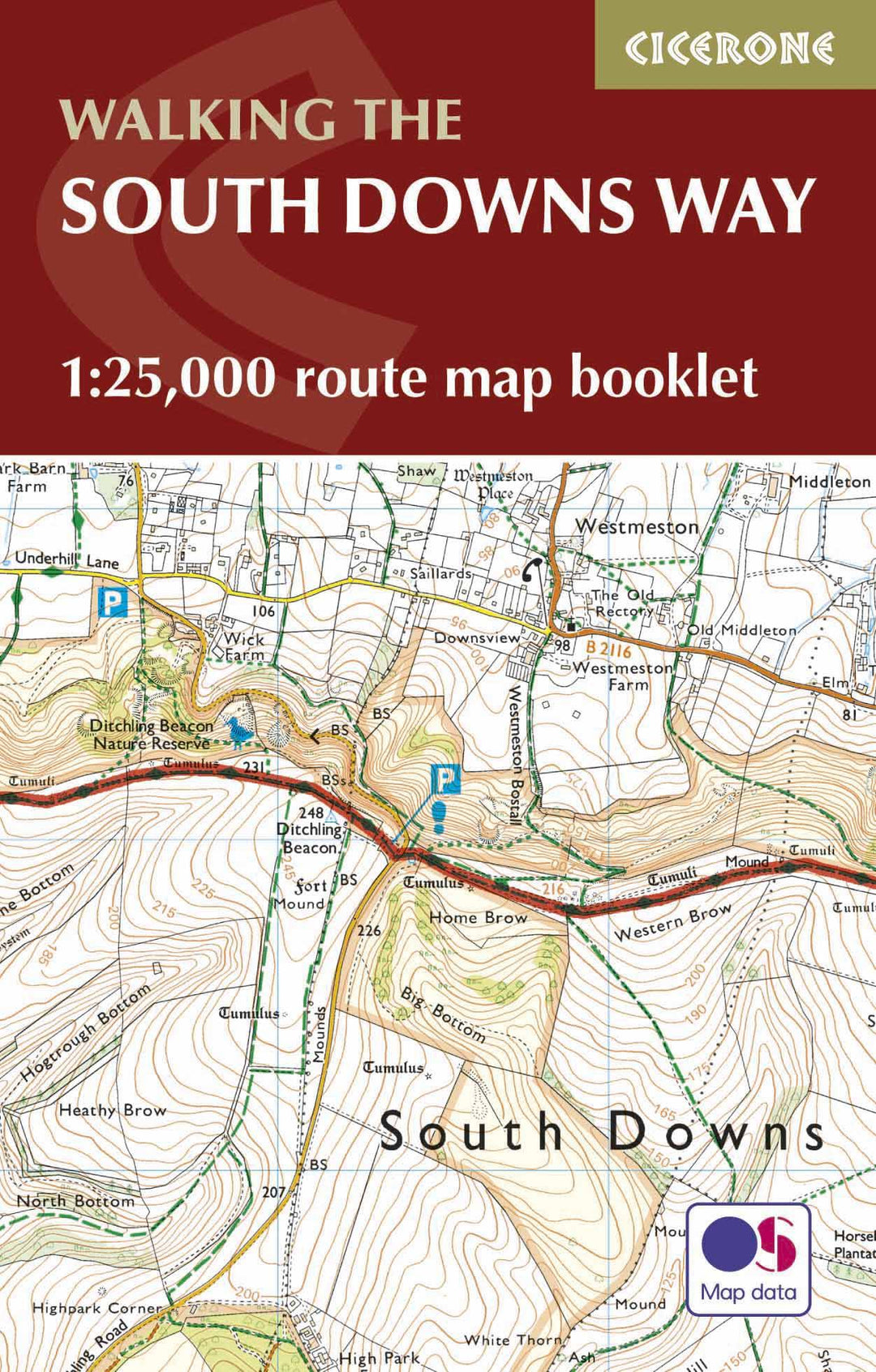 Guide de randonnées (en anglais) - South Downs Way Map Booklet | Cicerone guide de randonnée Cicerone 