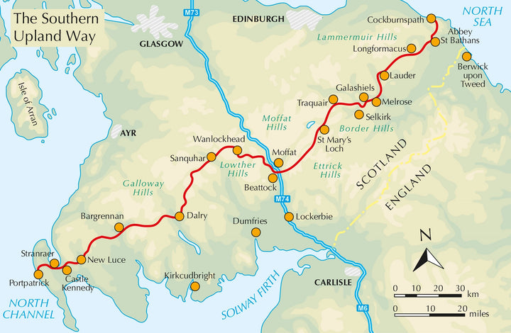 Guide de randonnées (en anglais) - Southern Upland Way - Scotland's coast to coast trail | Cicerone guide de randonnée Cicerone 