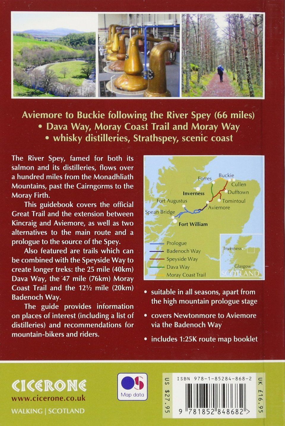 Guide de randonnées (en anglais) - Speyside Way with Dava Way & Moray Coast Trail | Cicerone guide de randonnée Cicerone 