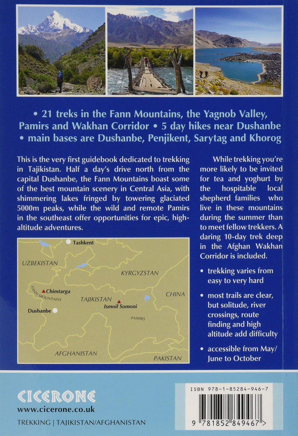 Guide de randonnées (en anglais) - Tajikistan trekking guide | Cicerone guide de randonnée Cicerone 