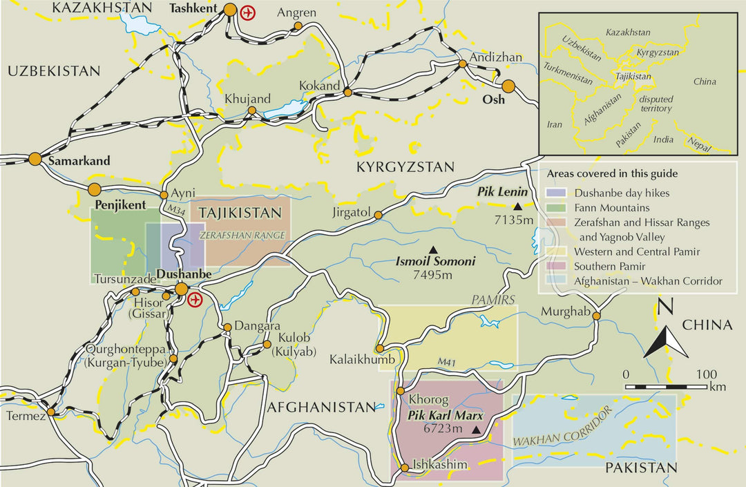 Guide de randonnées (en anglais) - Tajikistan trekking guide | Cicerone guide de randonnée Cicerone 