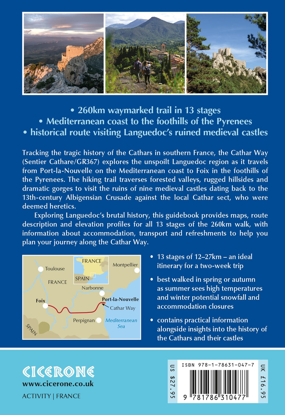 Guide de randonnées (en anglais) - The cathar way | Cicerone guide de randonnée Cicerone 