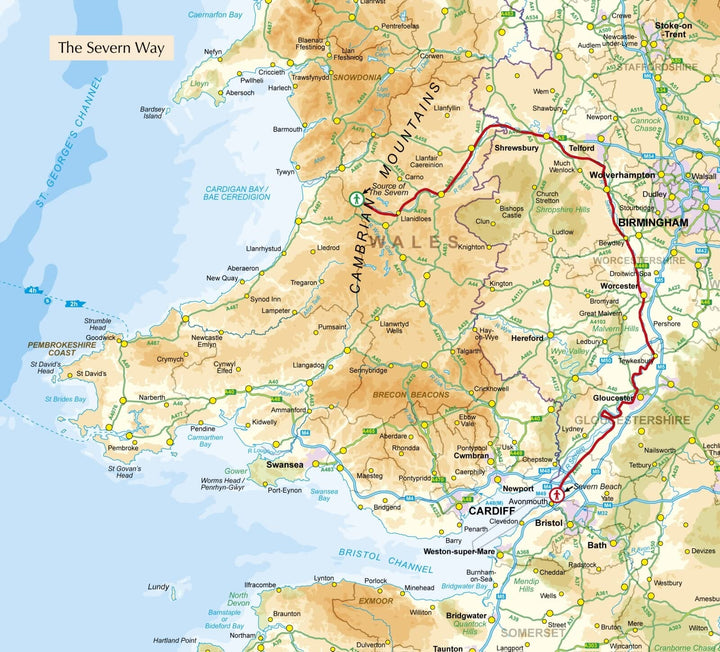 Guide de randonnées (en anglais) - The Severn way | Cicerone guide petit format Cicerone 