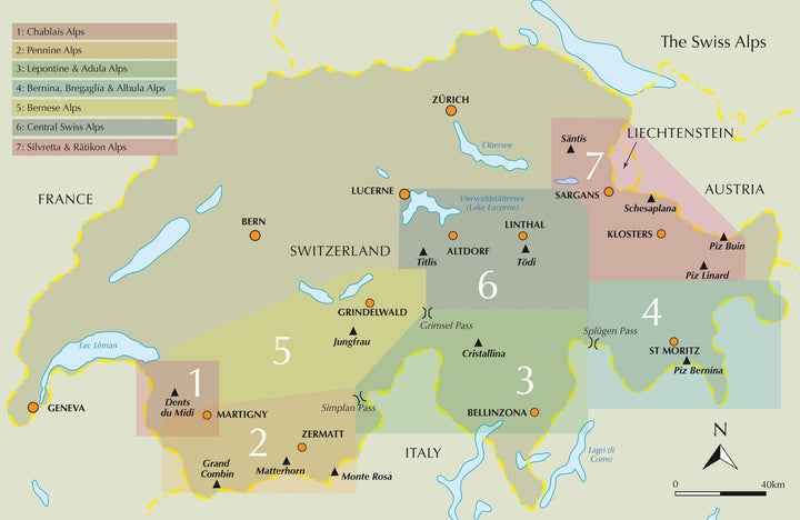 Guide de randonnées (en anglais) - The Swiss Alps | Cicerone guide de randonnée Cicerone 