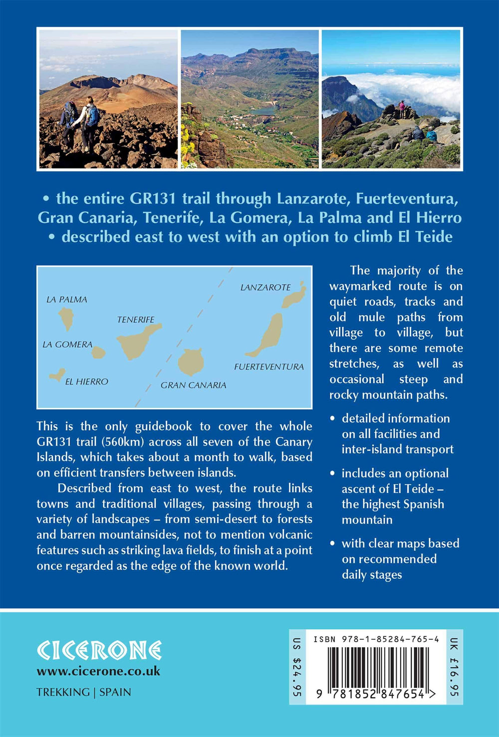 Guide de randonnées (en anglais) - Trekking in the Canary Islands: The GR131 island-hopping route | Cicerone guide de randonnée Cicerone 