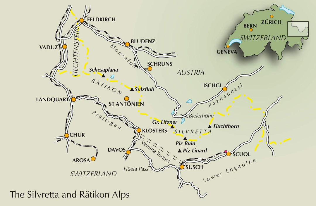 Guide de randonnées (en anglais) - Trekking in the Silvretta and Ratikon Alps | Cicerone guide de randonnée Cicerone 