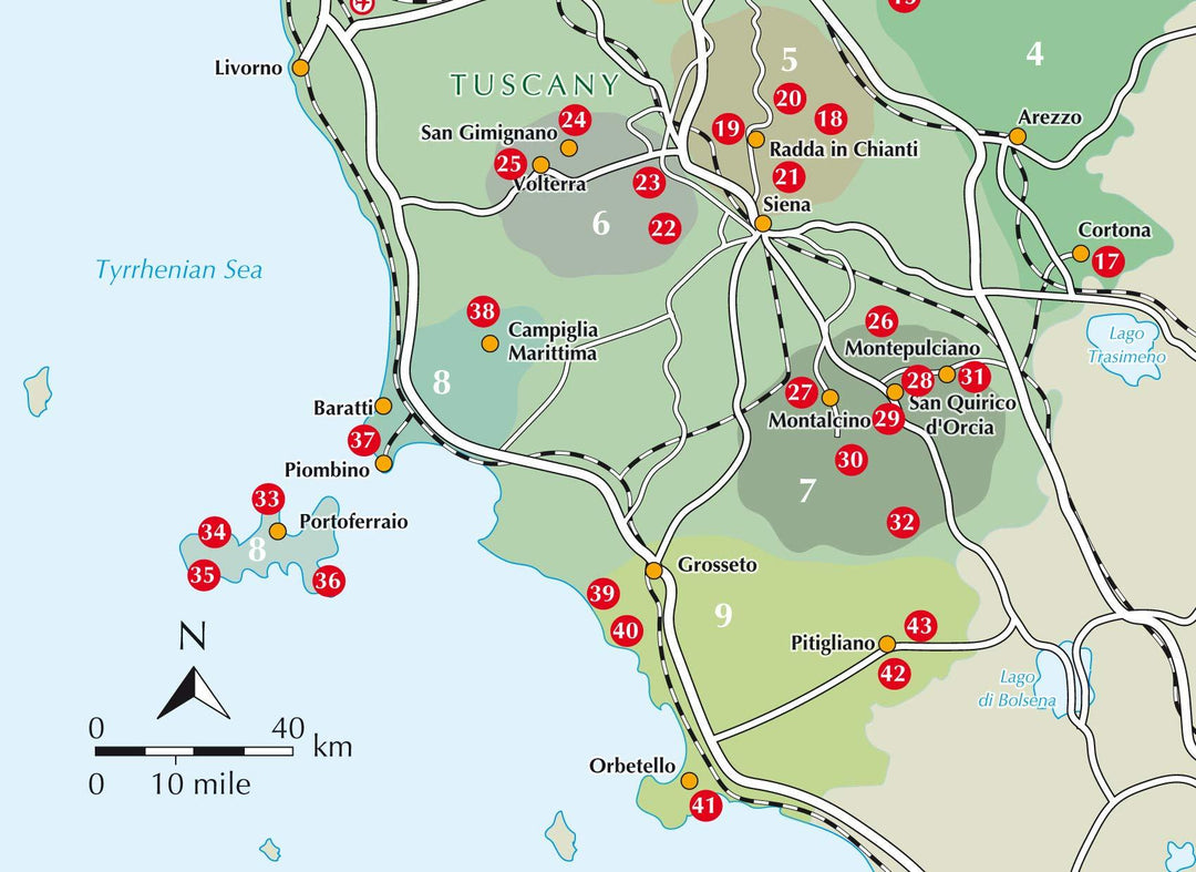 Guide de randonnées (en anglais) - Tuscany walking guide 43 walks | Cicerone guide de randonnée Cicerone 