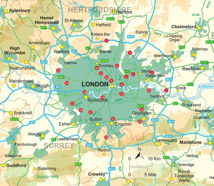 Guide de randonnées (en anglais) - Walking in London : Park, Heath and Waterside | Cicerone guide de randonnée Cicerone 