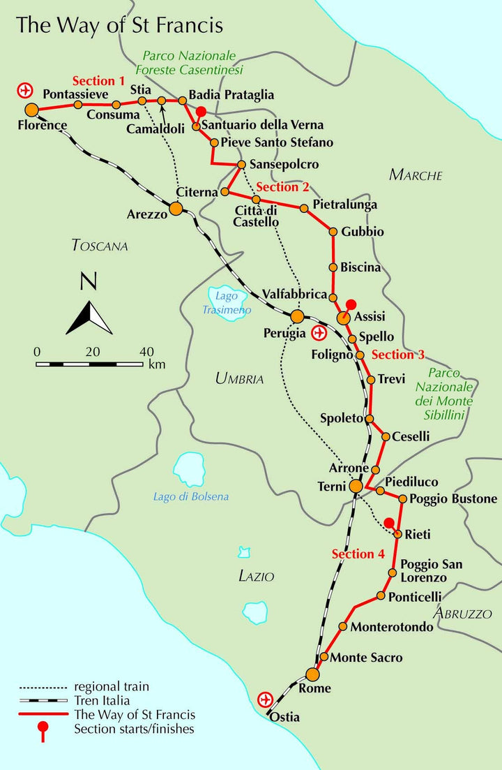 Guide de randonnées (en anglais) - Way of St Francis Cammino, Via di San Francesco | Cicerone guide de randonnée Cicerone 
