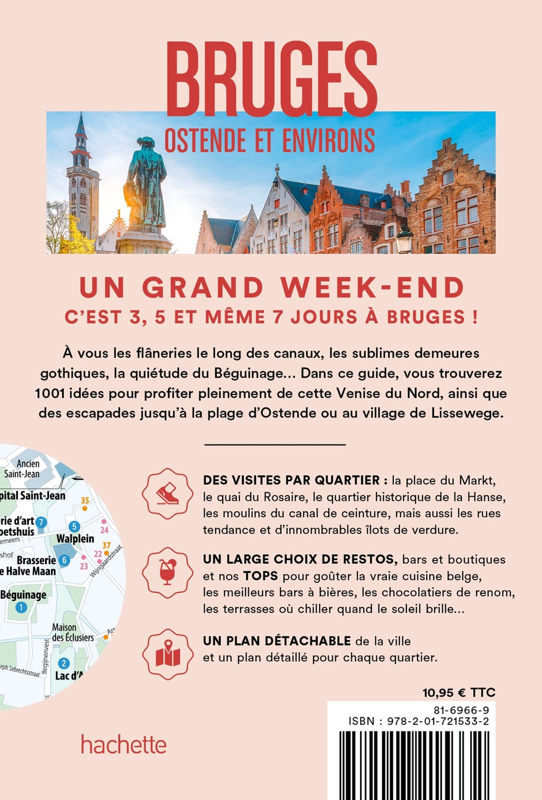 Guide de voyage de poche - Un Grand Week-end à Bruges, Ostende et env. - Édition 2023 | Hachette guide petit format Hachette 