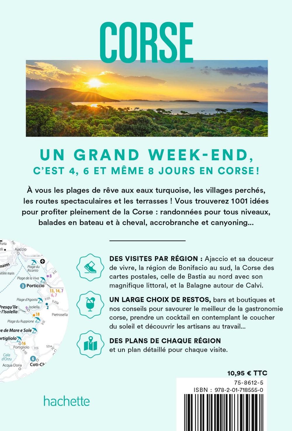Guide de voyage de poche - Un Grand Week-end en Corse - Édition 2023 | Hachette guide petit format Hachette 