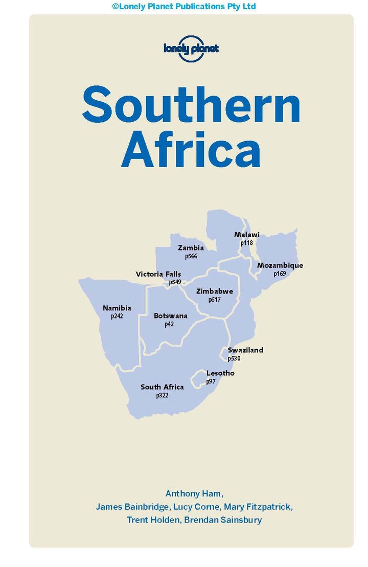 Guide de voyage (en anglais) - Africa Southern | Lonely Planet guide de voyage Lonely Planet 