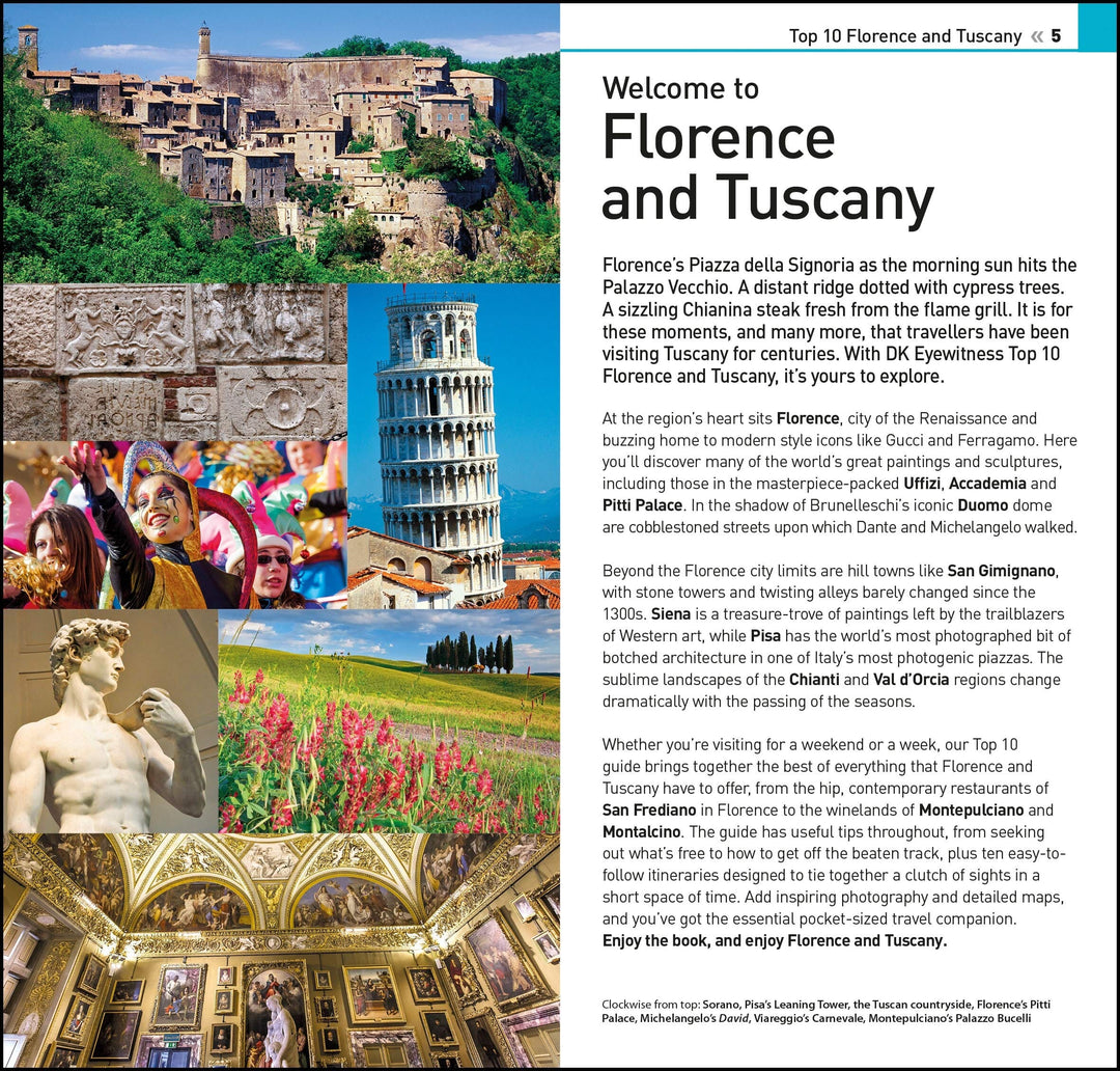 Guide de voyage (en anglais) - Florence & Tuscany Top 10 | Eyewitness guide petit format Eyewitness 