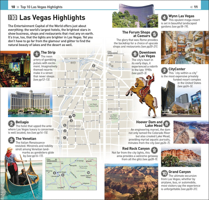 Guide de voyage (en anglais) - Las Vegas Top 10 | Eyewitness guide de conversation Eyewitness 