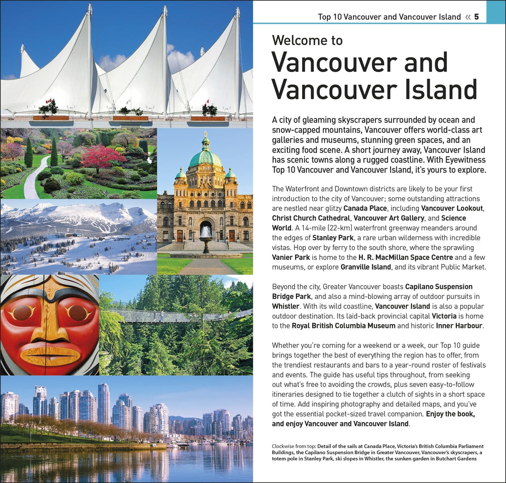 Guide de voyage (en anglais) - Vancouver & Vancouver Island Top 10 | Eyewitness guide petit format Eyewitness 
