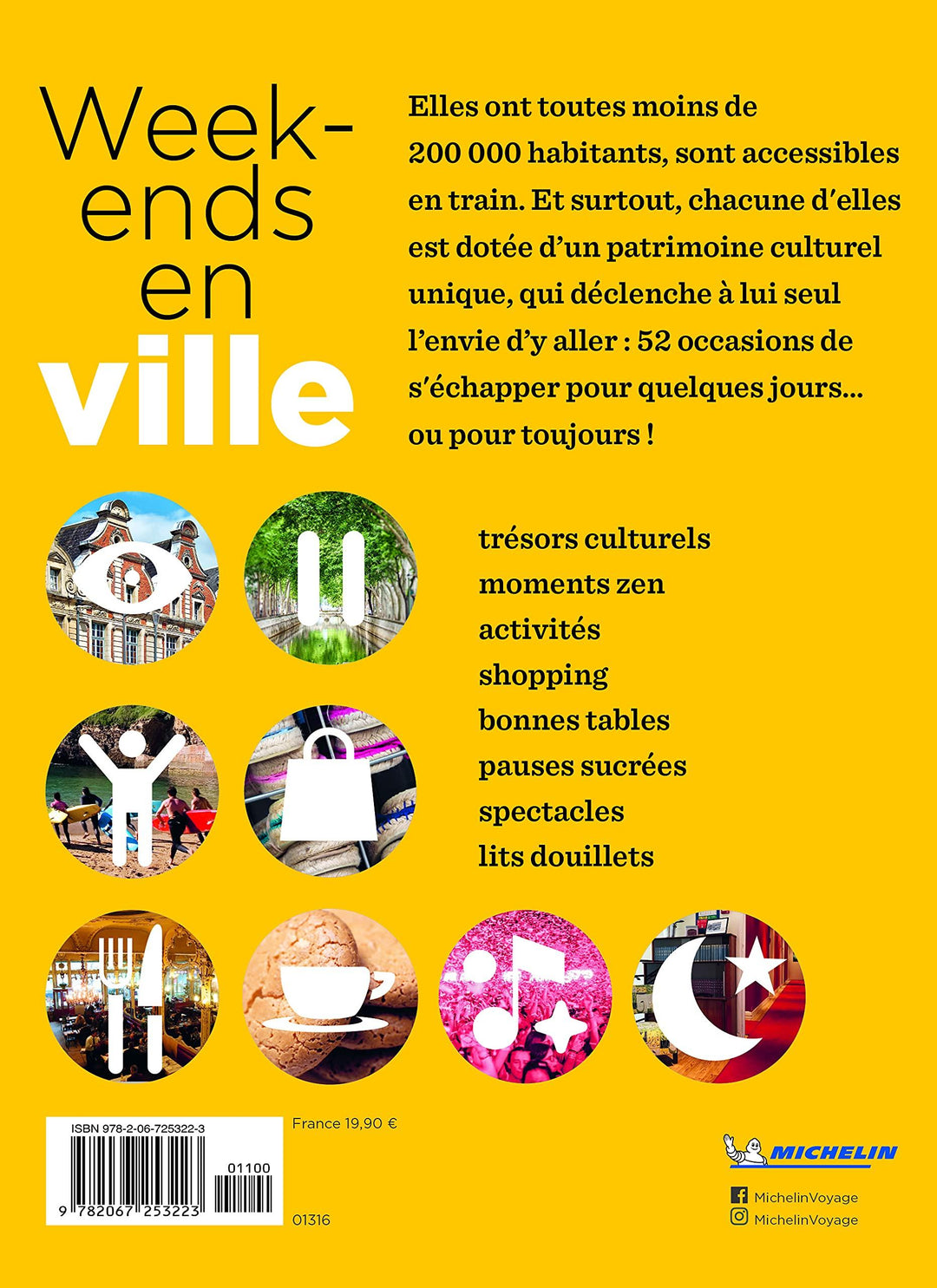 Guide de voyage - Week-ends en ville, redécouvrez 52 villes françaises - Édition 2021 | Michelin guide de voyage Michelin 