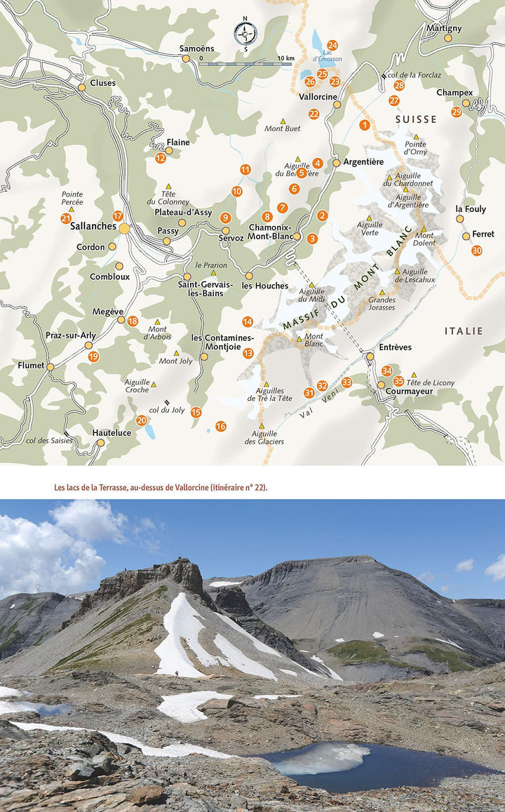 Guide - Lacs et cascades autour du Mont-Blanc, les plus belles randonnées | Glénat guide de randonnée Glénat 
