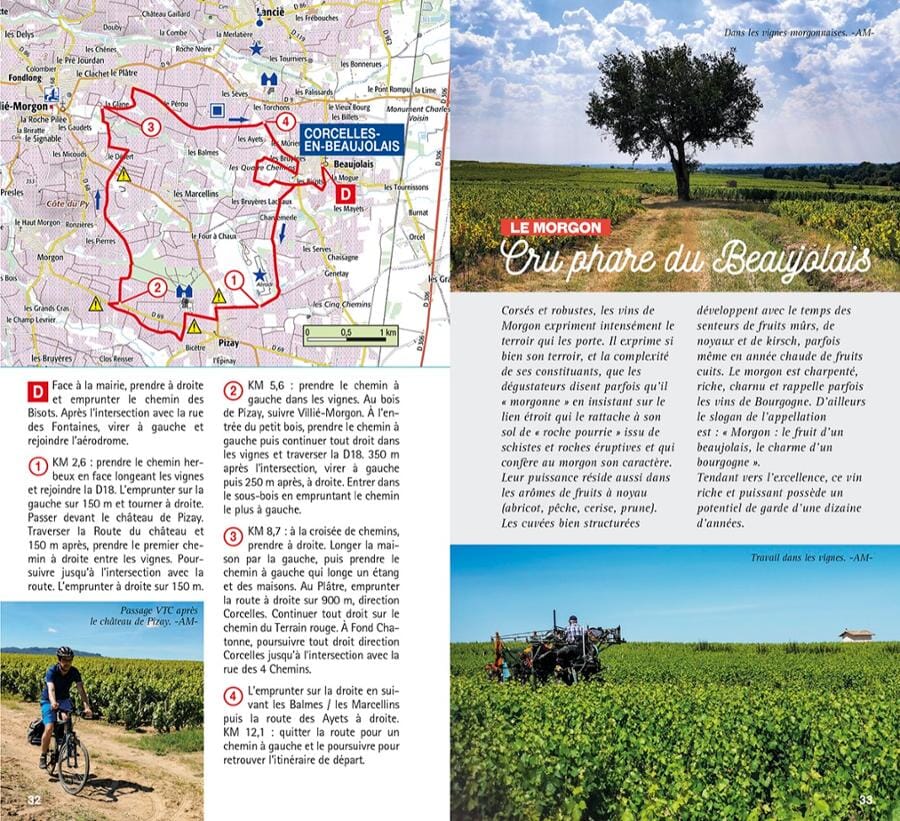 Guide vélo - Boucles à vélo autour de Lyon : Dombes, Beaujolais, Val de Saône | Chamina guide petit format Chamina 