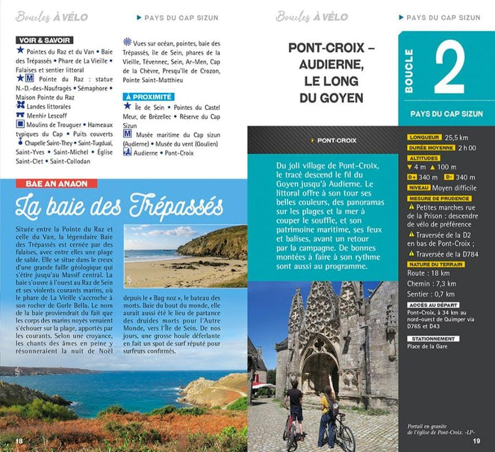 Guide vélo - Boucles à vélo en Sud Finistère | Chamina guide petit format Chamina 