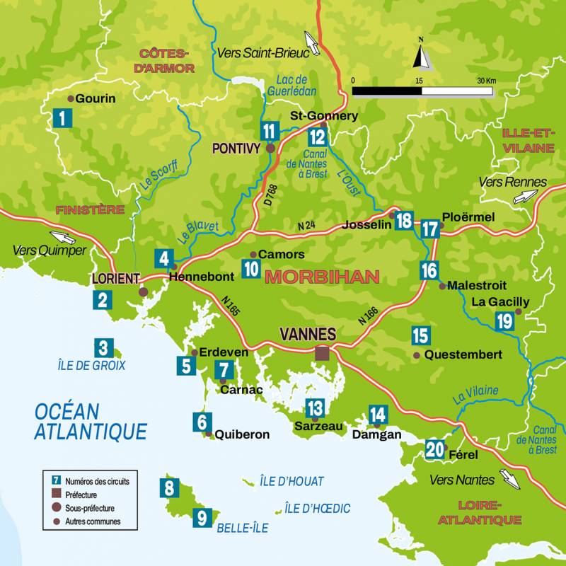 Guide vélo - Boucles à vélo : Morbihan | Chamina guide de conversation Chamina 