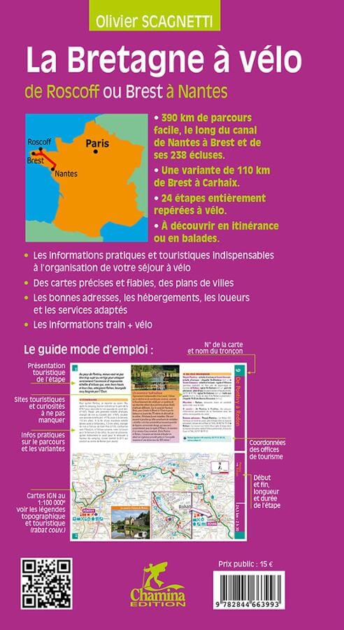 Guide vélo - Bretagne, de Roscoff ou Brest à Nantes | Chamina guide petit format Chamina 