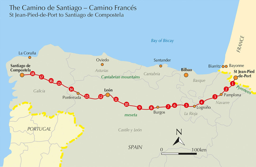Guide vélo (en anglais) - Camino de Santiago, The way of St. James-Camino Frances | Cicerone guide vélo Cicerone 