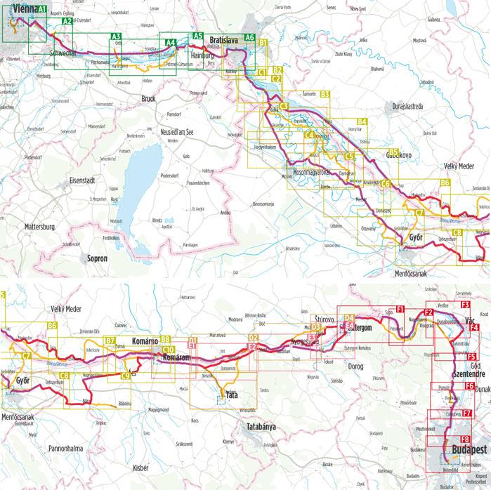 Guide vélo (en anglais) - Danube Bike Trail 3, Vienna to Budapest | Bikeline guide vélo Bikeline 