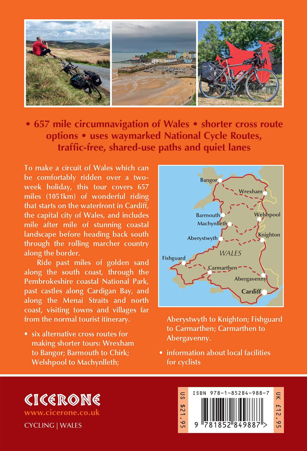 Guide vélo (en anglais) - Pays de Galles | Cicerone guide vélo Cicerone 