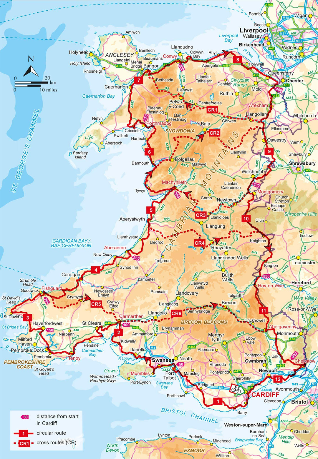Guide vélo (en anglais) - Pays de Galles | Cicerone guide vélo Cicerone 